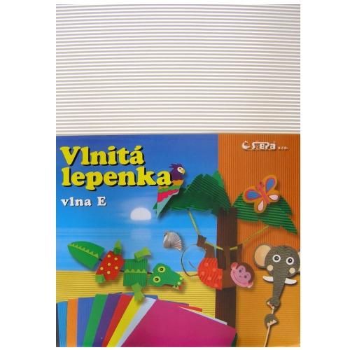 Vlnitý papír 260g - 34,5 × 24,5 cm - 10 listů - bílá