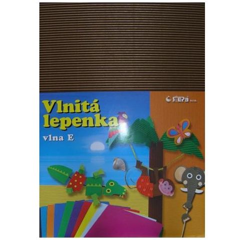 Obrázek produktu: Vlnitý papír 260g - 34,5 × 24,5 cm - 10 listů - hnědá