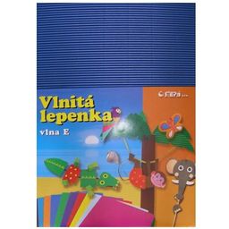 Obrázek produktu: Vlnitý papír 260g - 34,5 × 24,5 cm - 10 listů - modrá