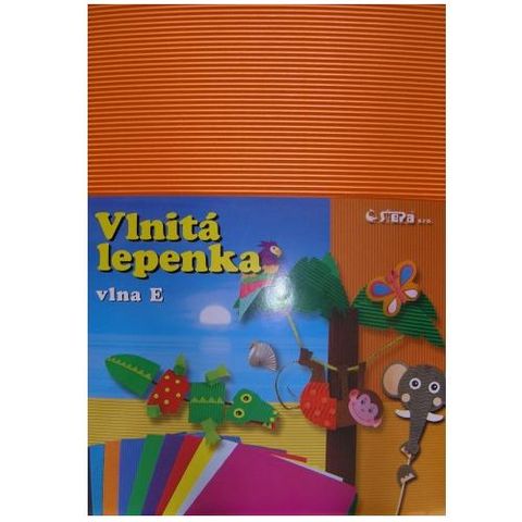 Obrázek produktu: Vlnitý papír 260g - 34,5 × 24,5 cm - 10 listů - oranžová