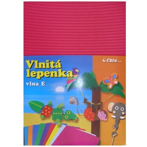 Vlnitý papír 260g - 34,5 × 24,5 cm - 10 listů - pink