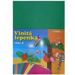 Obrázek produktu: Vlnitý papír 260g - 34,5 × 24,5 cm - 10 listů - zelená