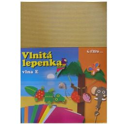 Obrázek produktu: Vlnitý papír 260g - 34,5 × 24,5 cm - 10 listů - zlatá