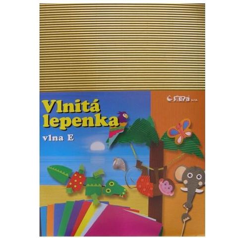 Obrázek produktu: Vlnitý papír 260g - 34,5 × 24,5 cm - 10 listů - zlatá