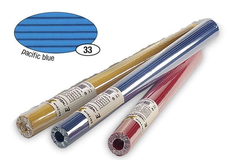 Vlnitý papír, role 50 × 70 cm - barva modrá