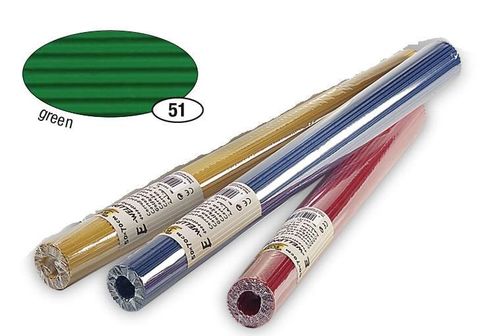 Obrázek produktu: Vlnitý papír, role 50 × 70 cm - barva zelená