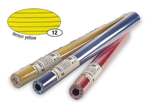 Obrázek produktu: Vlnitý papír, role 50 × 70 cm - barva žlutá citrónová