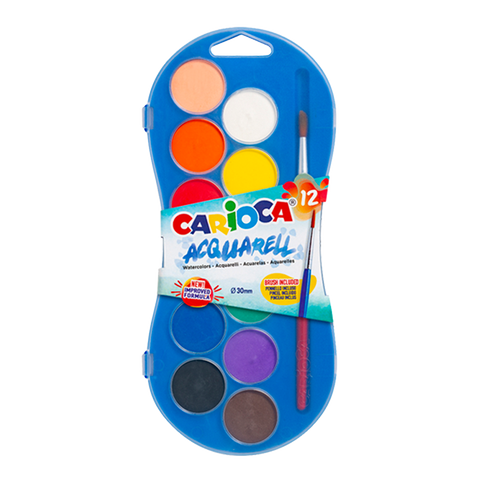 Obrázek produktu: Vodové barvy Carioca - 12 barev