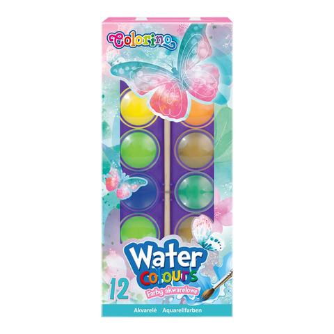 Obrázek produktu: Vodové barvy Colorino 12 barev a štětec - Follow your Dreams