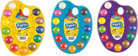 Obrázek produktu: Vodové barvy Colorino - paletka se štětcem, mix barev