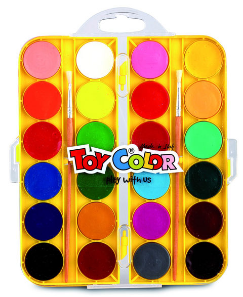 Obrázek produktu: Vodové barvy TOY COLOR 30 mm - 24 barev
