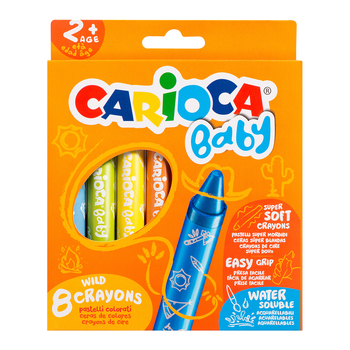 Voskovky Carioca Baby Wild 2+, 8 ks