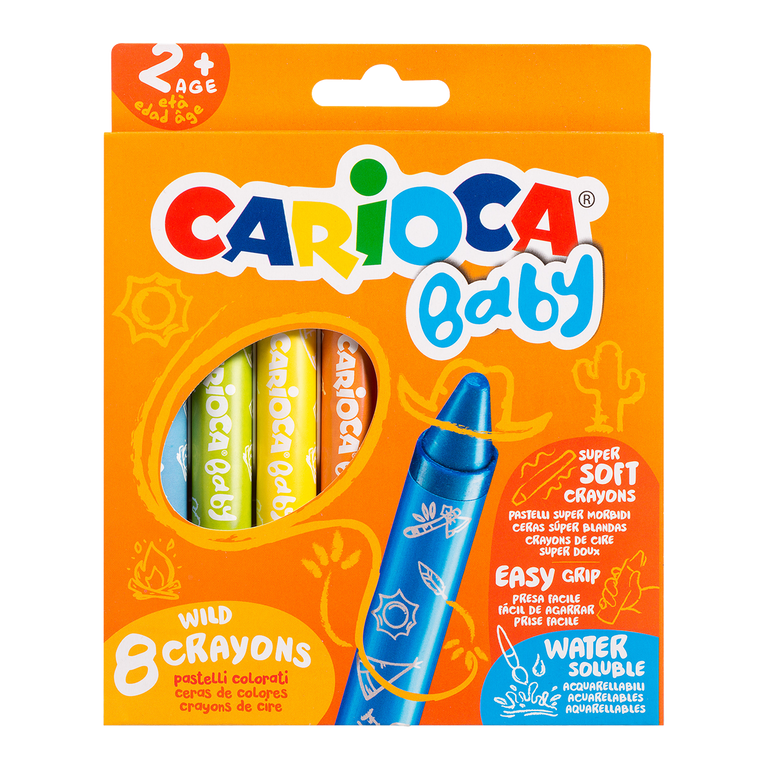 Voskovky Carioca Baby Wild 2+, 8 ks