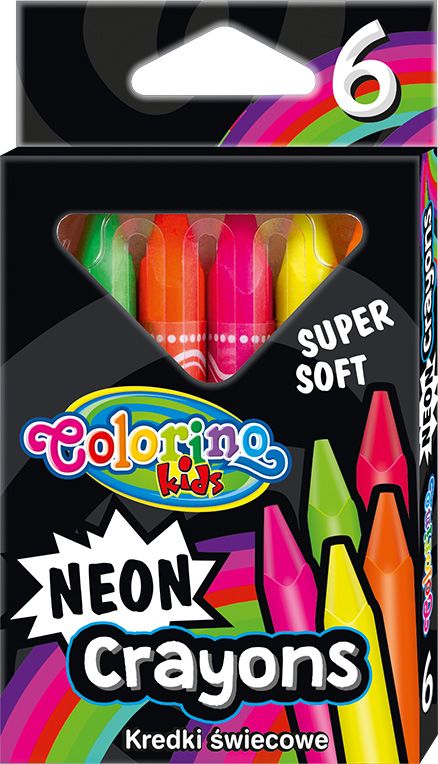Voskovky Colorino Neonové, trojhranné - 6 barev
