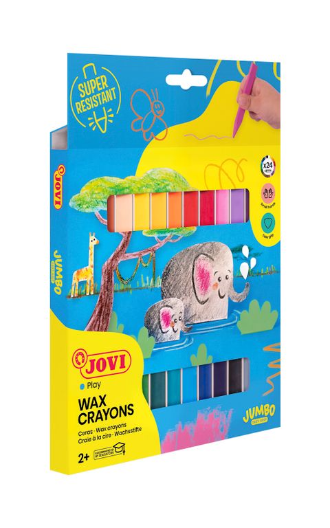 Obrázek produktu: Voskovky JOVICOLOR - 24 barev - trojhranné