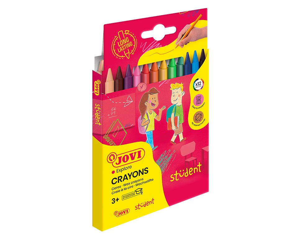 Voskovky Plasticolor JOVI - kulaté, 12 ks