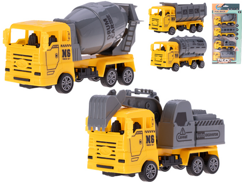 Obrázek produktu: Vozidla stavební 13 cm zpětný chod 4 ks