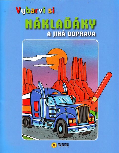 Obrázek produktu: Vybarvi si - Náklaďáky a jiná doprava (modré)