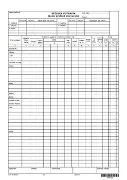 Obrázek produktu: Výdejky potravin a denní přehled stravování, formát A4