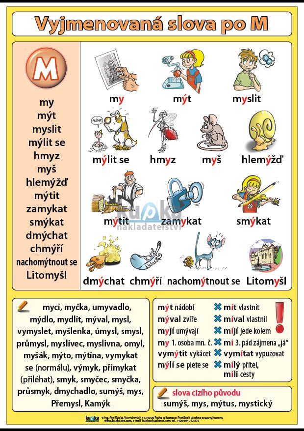 Vyjmenovaná slova po M A4 (30x21 cm)