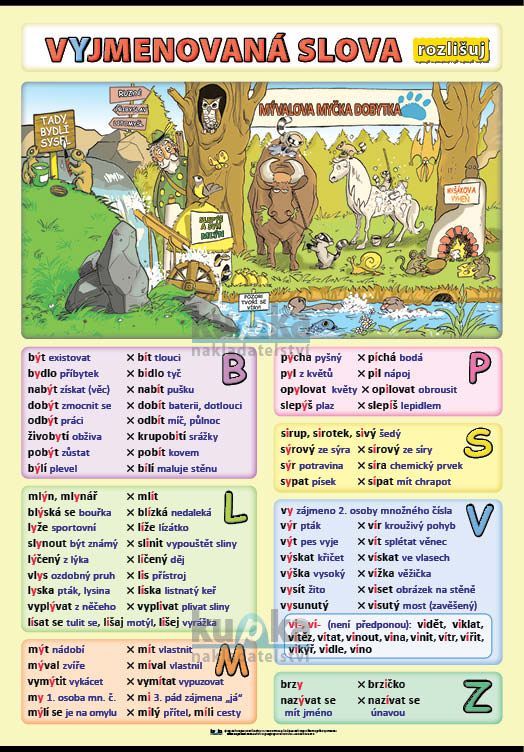 Vyjmenovaná slova - rozlišuj XL - výukový plakát