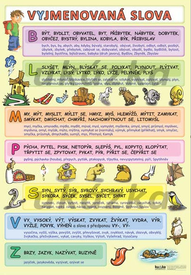 Obrázek produktu: Vyjmenovaná slova XL nástěnná