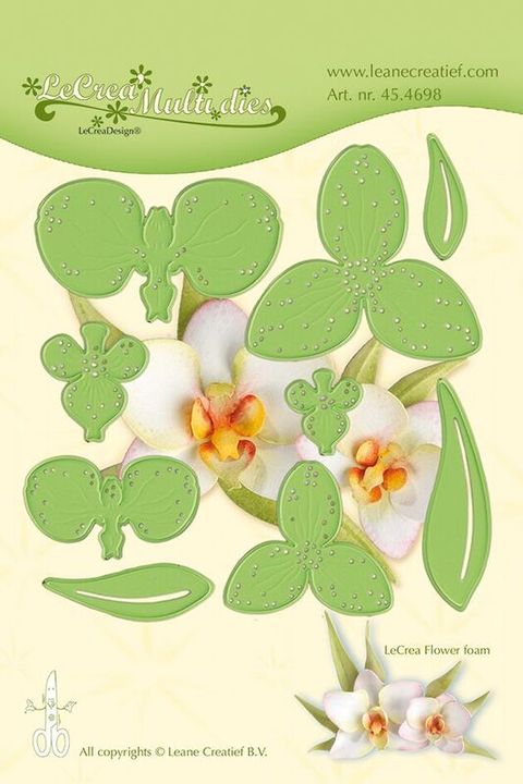 Obrázek produktu: Vyřezávací a embosovací kovová šablona Leabilities - Orchidea (9 ks)