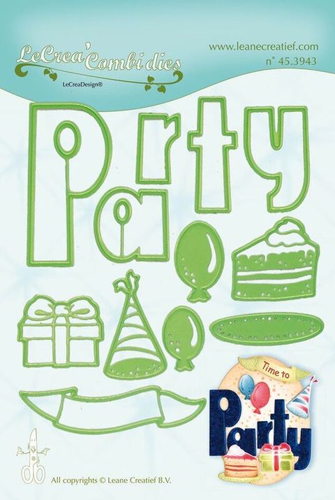 Obrázek produktu: Vyřezávací a embosovací kovová šablona Leabilities - Párty ( 12 ks )