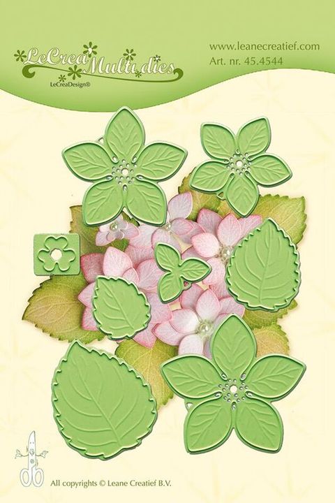 Obrázek produktu: Vyřezávací kovová a embosovací šablona Leabilities -  Hortensie (8 ks)