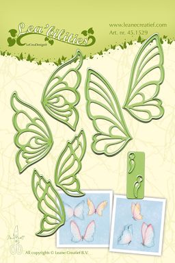Obrázek produktu: Vyřezávací kovová a embosovací šablona Leabilities - Motýly (8 ks)