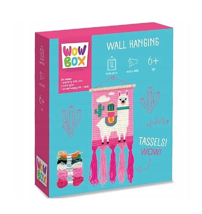 Vyšívací sada nástěnná dekorace lama, makramé