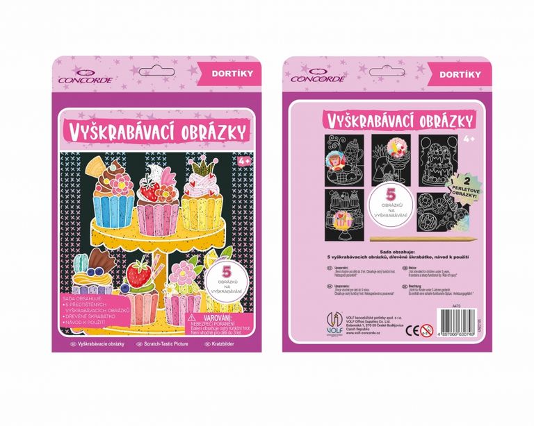 Vyškrabávací obrázky Concorde - Dortíky