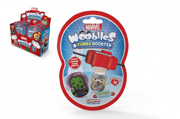 Wooblies s turbo vystřelovačem kov 4 cm magnetické postavičky, mix druhů
