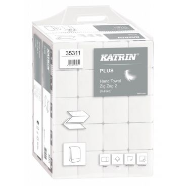 Obrázek produktu: Z-Z ručníky Katrin 2 vrstvé - bílé (200 ks x 20 bal)