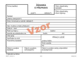 Obrázek produktu: Žádanka o přepravu osob - nákladu