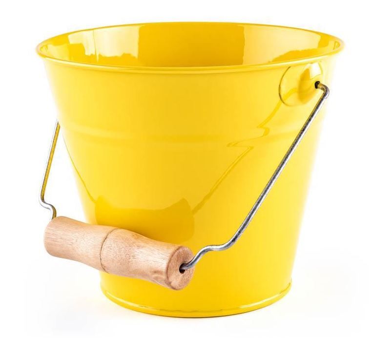 Zahradní kyblík - žlutý, kov