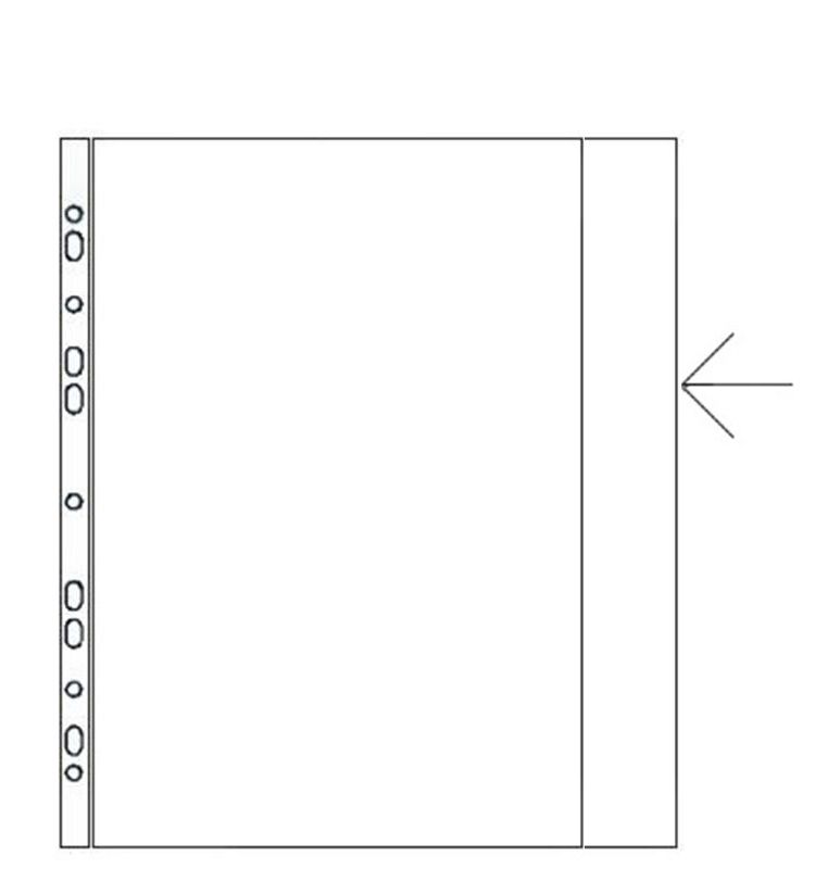 Zakládací obal A4 s euroděrováním a chlopní PP matný 120 mic - 10 ks