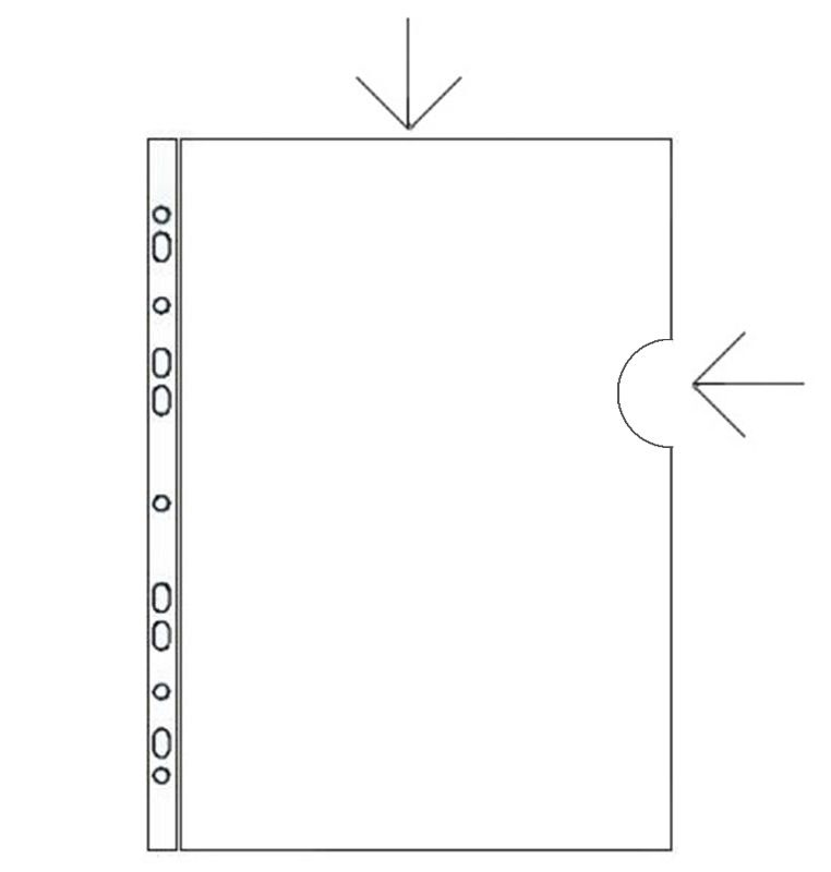 Zakládací obal "L/U" A4 s euroděrováním PVC 140 mic, 1 ks