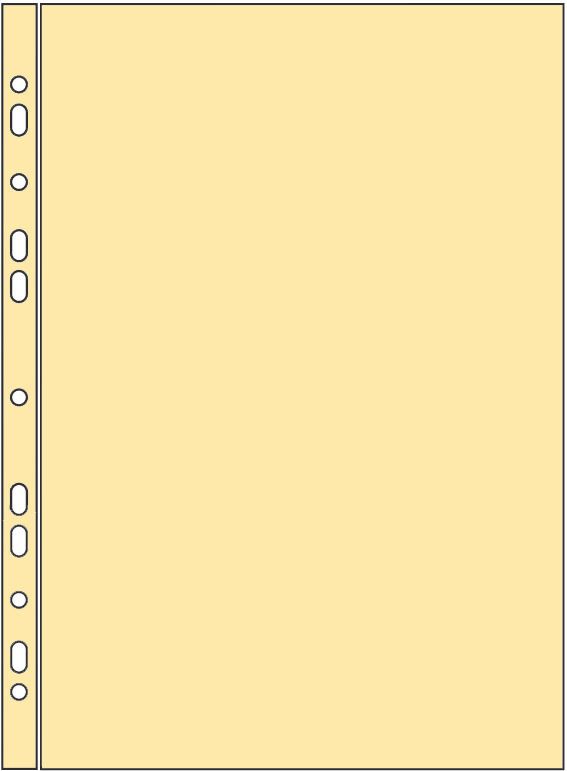 Zakládací obal "U" A4 s euroděrováním 60 mic - žlutý