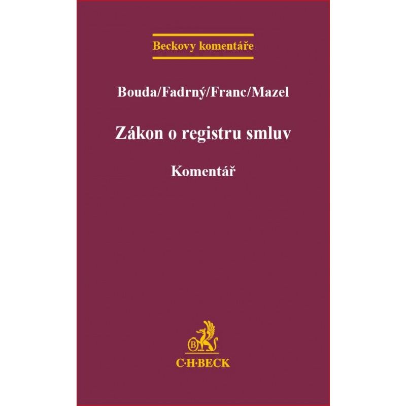 Zákon o registru smluv. Komentář