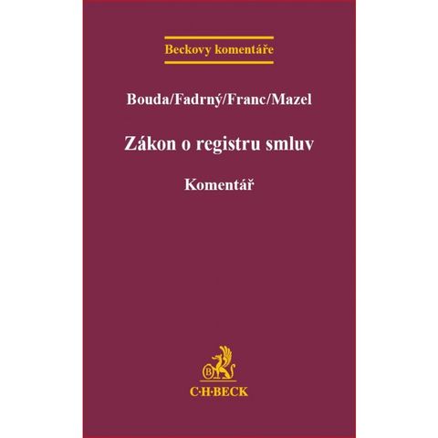 Obrázek produktu: Zákon o registru smluv. Komentář
