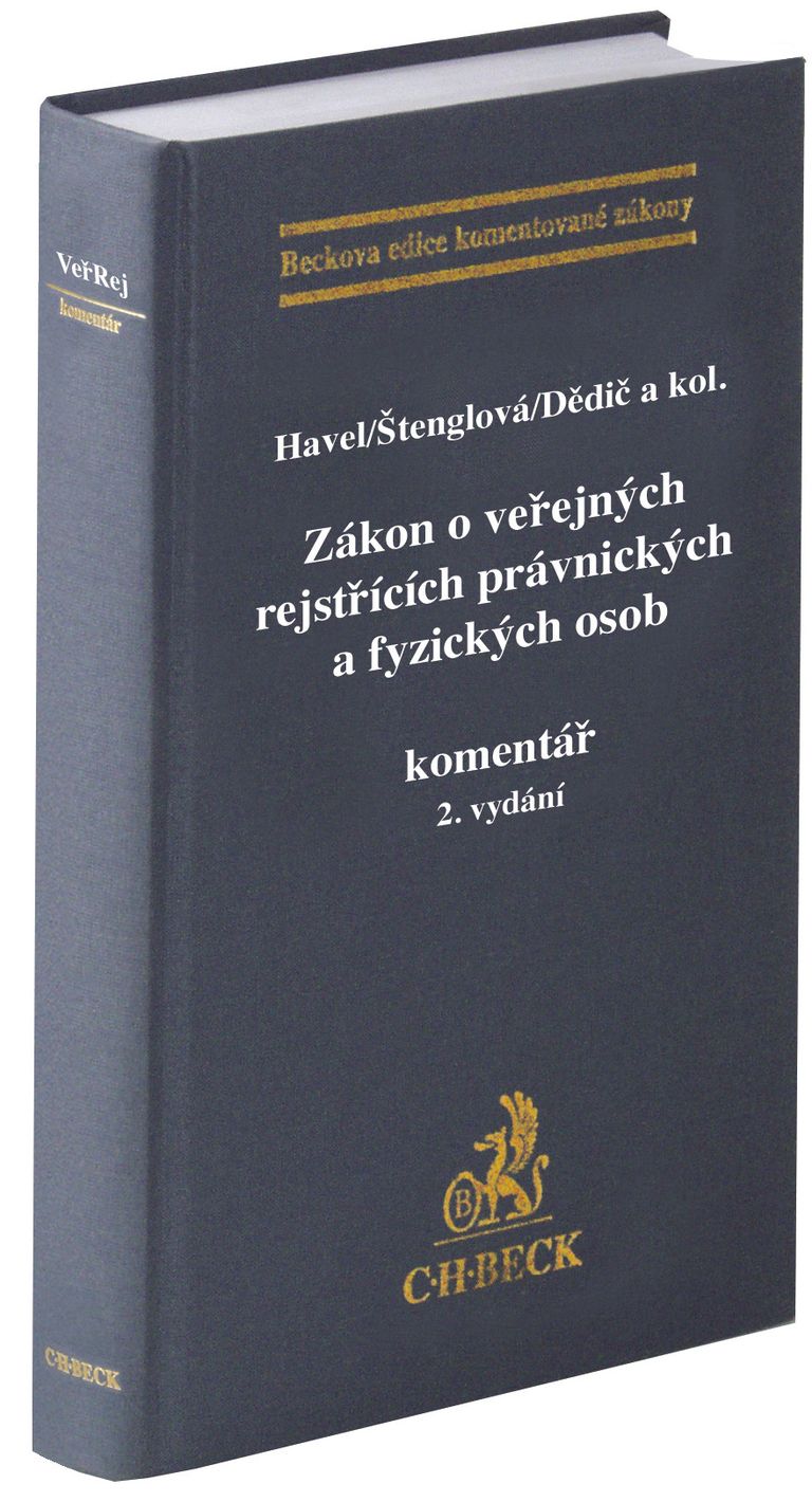 Zákon o veřejných rejstřících právnických a fyzických osob. Komentář. 2. vydání