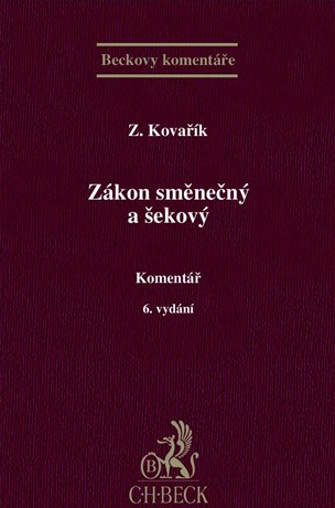 Obrázek produktu: Zákon směnečný a šekový. Komentář. 6. vydání
