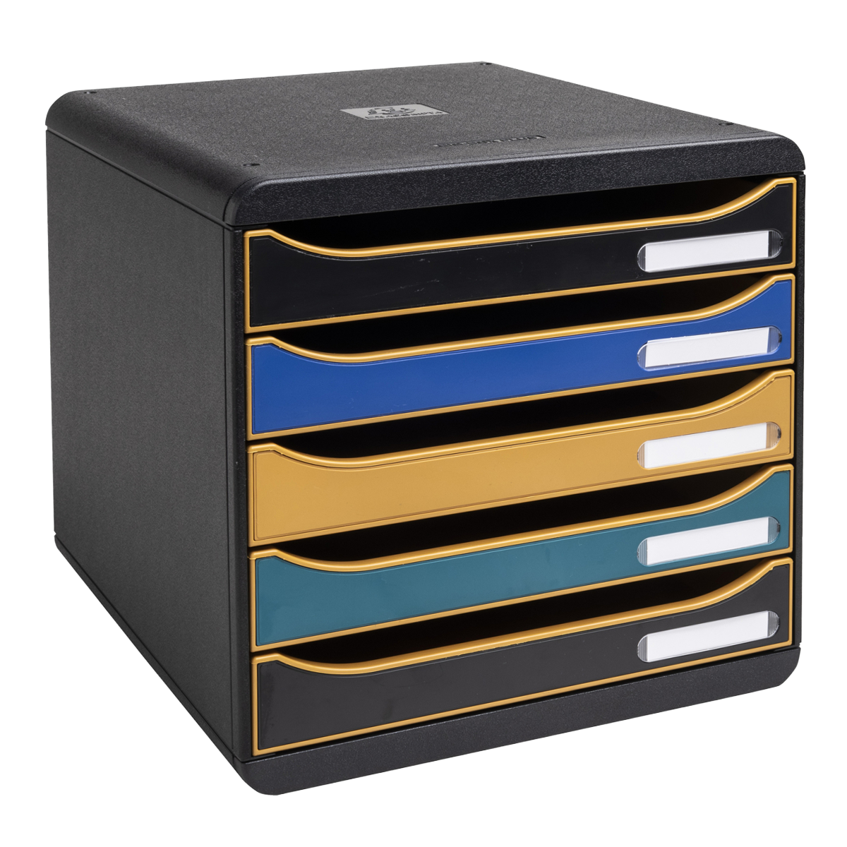 Zásuvkový box NeoDeco velký, plastový, A4+, 5 zásuvek