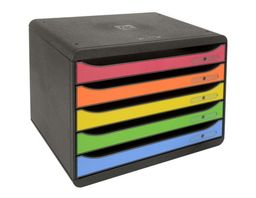 Obrázek produktu: Zásuvkový box Plus duhový, plastový, 5 přihrádek