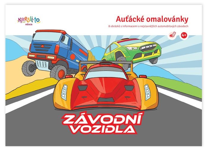 Závodní auta Auťácké omalovánky