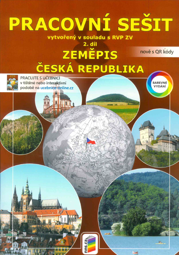 Zeměpis 8.r. ZŠ 2. díl - Pracovní sešit Česká republika (barevný)