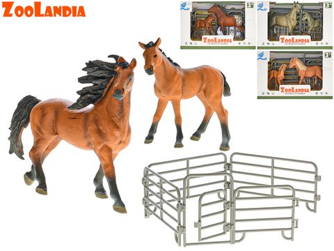 Obrázek produktu: Zoolandia kůň s hříbětem a doplňky, mix druhů