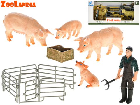 Obrázek produktu: Zoolandia zvířátko farma s mláďaty a doplňky, mix druhů