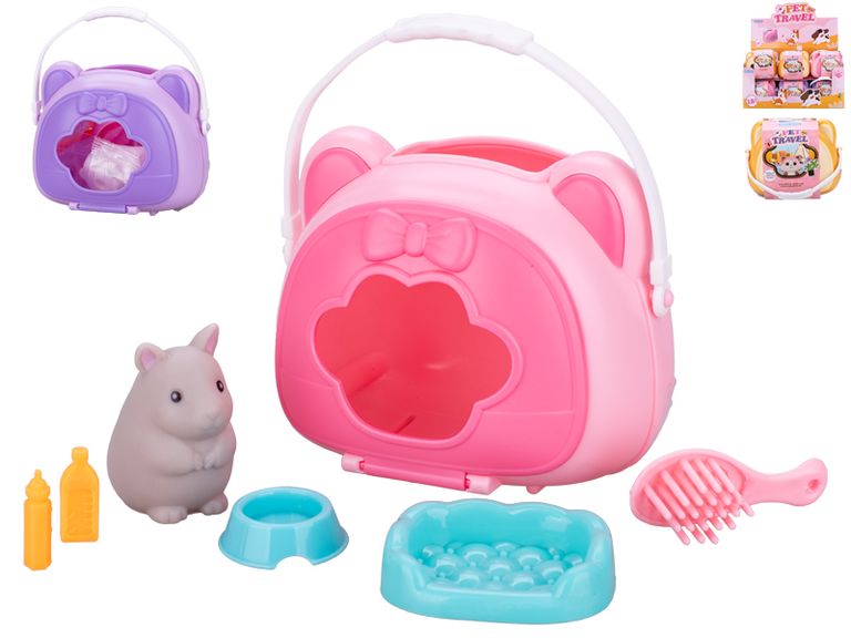 Zvířátko 4,5 - 6 cm s přepravkou a doplňky, mix druhů
